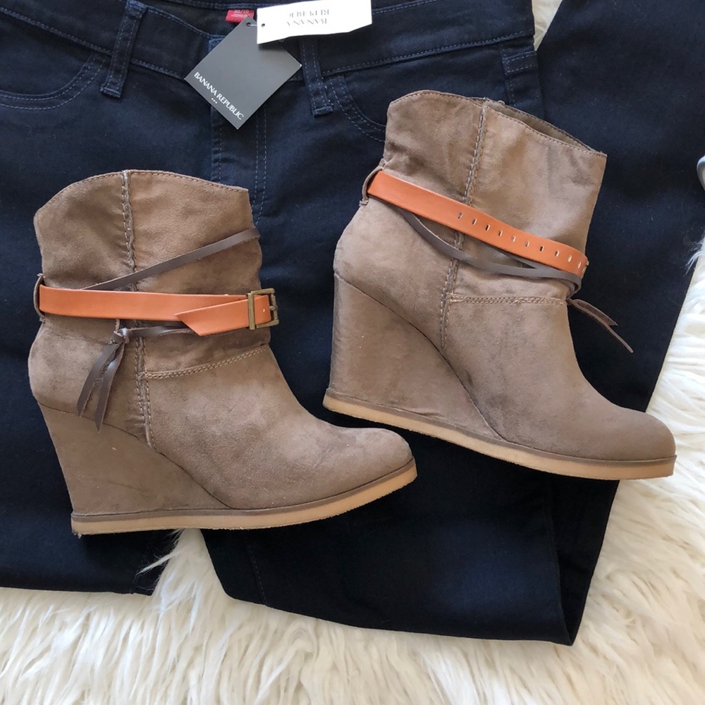 MIA Carrie Taupe Booties Sz 7.5
